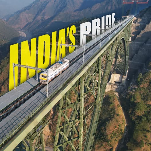 सपने नहीं हकीकत बुनते हैं, तभी तो सब मोदी को चुनते हैं... #ModiHaiToMumkinHai #ChenabRailBridge