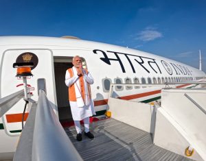 માનનીય પ્રધાનમંત્રી શ્રી Narendra Modi જીએ પાંચ દેશોના પ્રવાસ માટે નવી દિલ્લી ખાતેથી પ્રસ્થાન કર્યું.  આ પ્રવાસમાં માનનીય પ્રધાનમંત્રીશ્રી ઘાના, ત્રિનિદાદ અને ટોબેગો (T&T), આર્જેન્ટીના, બ્રાઝિલ અને નામીબિયાની મુલાકાત લેશે.