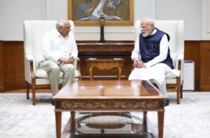 માનનીય મુખ્યમંત્રી શ્રી Bhupendra Patel એ આજે નવી દિલ્લી ખાતે ગુજરાતના પનોતા પુત્ર અને દેશના યશસ્વી પ્રધાનમંત્રી શ્રી Narendra Modi જી સાથે ઉષ્માભરી મુલાકાત કરી.