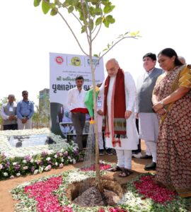 ગાંધીનગર લોકસભા - હરિયાળી લોકસભા  માનનીય કેન્દ્રીય ગૃહ અને સહકાર મંત્રી શ્રી Amit Shah આજે 'એક પેડ મા કે નામ' અભિયાન અંતર્ગત IFFCO દ્વારા આયોજિત વૃક્ષારોપણ કાર્યક્રમમાં સહભાગી થયા અને વૃક્ષારોપણ કર્યું. #EkPedMaaKeNaam