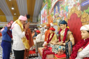 પ્રદેશ અધ્યક્ષ શ્રી Jagdish Panchal જીએ આજે શ્રી સ્વામિનારાયણ સંપ્રદાયના વડતાલ ધામ ખાતે શ્રી શિક્ષાપત્રી લેખન અને આચાર્યપદ સ્થાપના દ્વિશતાબ્દી મહોત્સવ નિમિત્તે ઉપસ્થિત રહી શ્રી લક્ષ્મીનારાયણ દેવ અને શ્રી ઘનશ્યામ મહારાજના દર્શન કરી આચાર્ય શ્રી રાકેશ પ્રસાદજી મહારાજના આશીર્વાદ પ્રાપ્ત કર્યા. જય સ્વામિનારાયણ 🙏