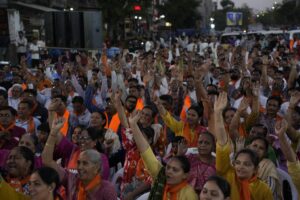વિકાસનો સંકલ્પ, ભાજપનો વિજય નાયબ મુખ્યમંત્રી શ્રી Harsh Sanghavi એ આજે અમદાવાદના ઇન્ડિયા કોલોની વોર્ડ ખાતે આયોજિત 'વિકાસ સંકલ્પ સભા'માં નગરજનો સાથે સંવાદ કરી ભારતીય જનતા પાર્ટીના પ્રચંડ વિજયનો શંખનાદ કર્યો.