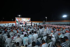 નર્મદાનો કેસરિયો નાદ... પ્રદેશ અધ્યક્ષ શ્રી Jagdish Panchal એ આજે ગરૂડેશ્વર તાલુકાના ખડગદા ગામે આયોજિત 'વિકાસ સંકલ્પ સભા'માં જનમેદનીને સંબોધિત કરતા ભાજપના પ્રચંડ વિજયનો ઉદ્ઘોષ કર્યો. નર્મદાના કાંઠે ઉમટેલો આ જનસૈલાબ અને કાર્યકર્તાઓનો ઉત્સાહ ગુજરાતમાં ફરી એકવાર ભાજપના ભવ્ય વિજયની સાક્ષી પૂરે છે. #કમળ_ખીલશે_વિકાસ_જીતશે