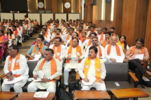 સક્ષમ કાર્યકર્તા, સશક્ત સંગઠન  પંડિત દીનદયાળ ઉપાધ્યાય પ્રશિક્ષણ મહાઅભિયાન 2026 અંતર્ગત આજે પ્રદેશ કાર્યાલય 'શ્રી કમલમ્' ખાતે પ્રદેશ અધ્યક્ષ શ્રી Jagdish Panchal ની અધ્યક્ષતામાં તેમજ રાષ્ટ્રીય સહ સંગઠન મહામંત્રી અને અભિયાનના સંયોજક શ્રી શિવપ્રકાશજી તથા મુખ્યમંત્રી શ્રી Bhupendra Patel ની વિશેષ ઉપસ્થિતિમાં 'પ્રદેશ આયોજન બેઠક' યોજાઈ.  આ પ્રસંગે નાયબ મુખ્યમંત્રી શ્રી Harsh Sanghavi , પ્રદેશ સંગઠન મહામંત્રી શ્રી રત્નાકરજી, મધ્ય અને પશ્ચિમ ઝોનના ઇન્ચાર્જ શ્રી કે.સી.પટેલ, પ્રદેશ મહામંત્રીશ્રીઓ સહિત પ્રદેશ પદાધિકારીશ્રીઓ, જિલ્લા/મહાનગરના પ્રમુખશ્રીઓ, મહામંત્રીઓશ્રીઓ અને પ્રભારીઓશ્રીઓ ઉપસ્થિત રહ્યાં